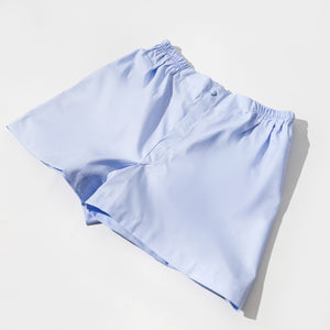 Sky Blue Cotton Boxer Shorts - FGTONSILK