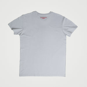  Summer Coral light greysky blue t-shirt / FGTONSILK