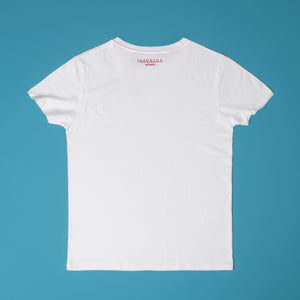  Summer Coral white t-shirt / FGTONSILK