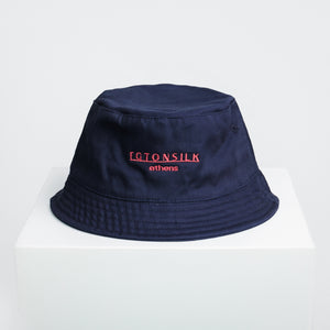 Summer Crab navy blue bucket hat - FGTONSILK