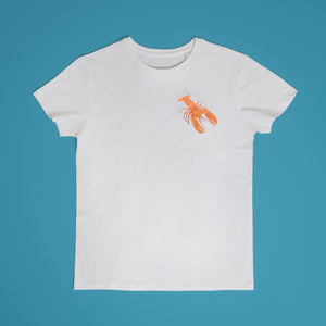 Summer Lobster white t-shirt / FGTONSILK