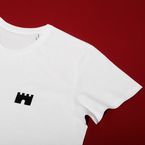 Tiny Castle B - white t-shirt - product - FGTONSILK