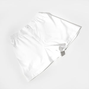 Pure White Cotton Boxer Shorts - FGTONSILK