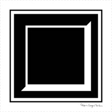 B&W Perspective Square - unisex pochette square - silk scarf - FGTONSILK