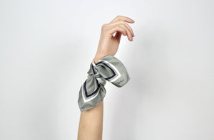 Silk Cotton Paper Simplicity unisex pochette square 30 - silk scarf - on your arms- fgtonsilk