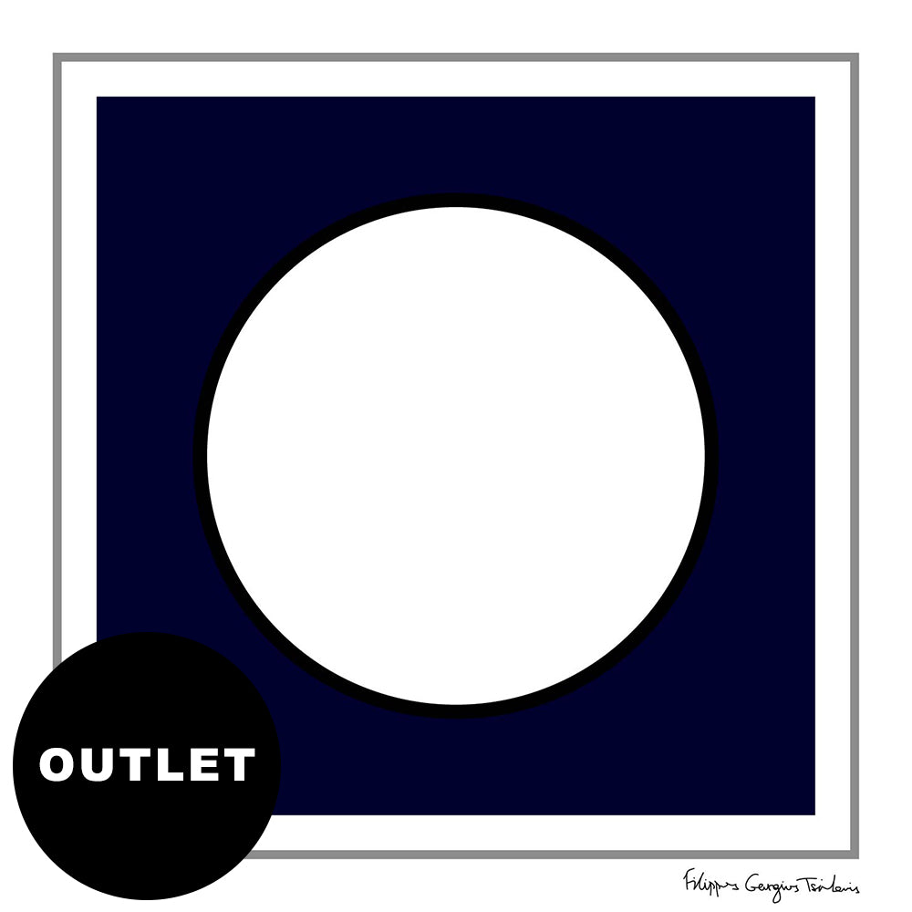 Blue Circle of Nostalgia bandana square 52 - silk scarf - fgtonsill