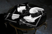 B&W Cotton Paper Simplicity - bandana square 52 - silk scarf - FGTONSILK